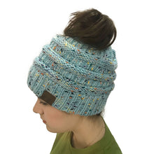 Load image into Gallery viewer, Winter Warm Ponytail Beanie