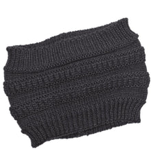 Load image into Gallery viewer, Large Opening Winter Knitted Ponytail Beanie