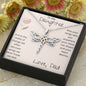 To My Daughter Dragonfly Necklace From Dad