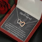 To My Girlfriend Two Hearts Necklace, Gift for Girlfriend, Gift for Her, Anniversary Gift, Birthday Gift for Her, Love Necklace, I Love You