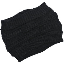Load image into Gallery viewer, Large Opening Winter Knitted Ponytail Beanie