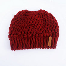 Load image into Gallery viewer, Winter Loose Knitted Women&#39;s Ponytail Beanie
