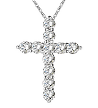 Load image into Gallery viewer, CZ Crystal Cross Pendant &amp; Necklace
