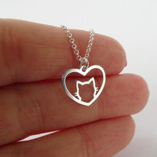 Load image into Gallery viewer, Cat Heart Necklace
