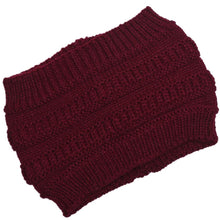 Load image into Gallery viewer, Large Opening Winter Knitted Ponytail Beanie
