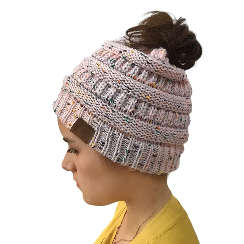 Winter Warm Ponytail Beanie