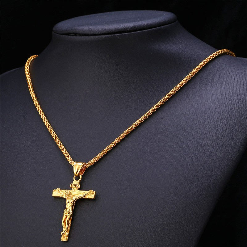 Gold Cross Chain Necklace