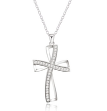 Load image into Gallery viewer, CZ Crystal Cross Pendant &amp; Necklace
