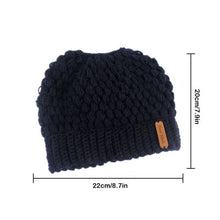 Load image into Gallery viewer, Winter Loose Knitted Women&#39;s Ponytail Beanie
