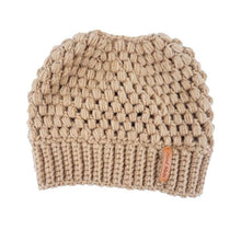 Load image into Gallery viewer, Winter Loose Knitted Women&#39;s Ponytail Beanie
