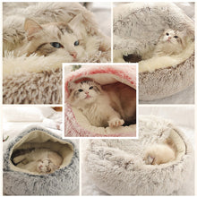 Load image into Gallery viewer, Round Plush Cat Bed
