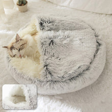 Load image into Gallery viewer, Round Plush Cat Bed
