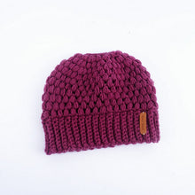 Load image into Gallery viewer, Winter Loose Knitted Women&#39;s Ponytail Beanie
